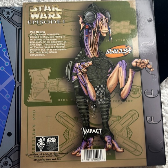 Vintage Star Wars Episode 1 R2-D2 & Skywalker Printed Pockets Folder Set Of 2 - Picture 5 of 7